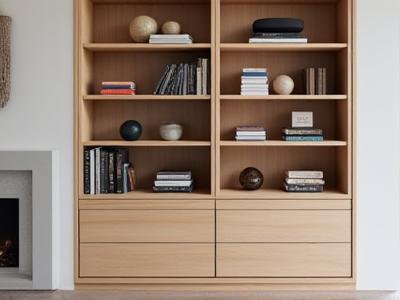 Bokhyller i heltre ask, Bergen