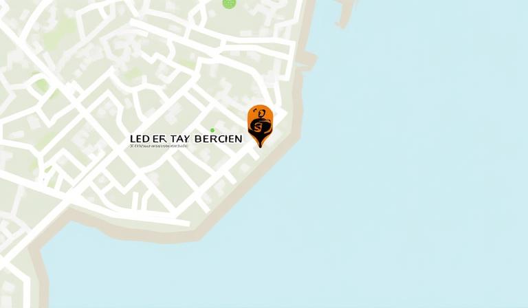 Kart som viser Salamander Designs beliggenhet i Strandgaten 7, Bergen